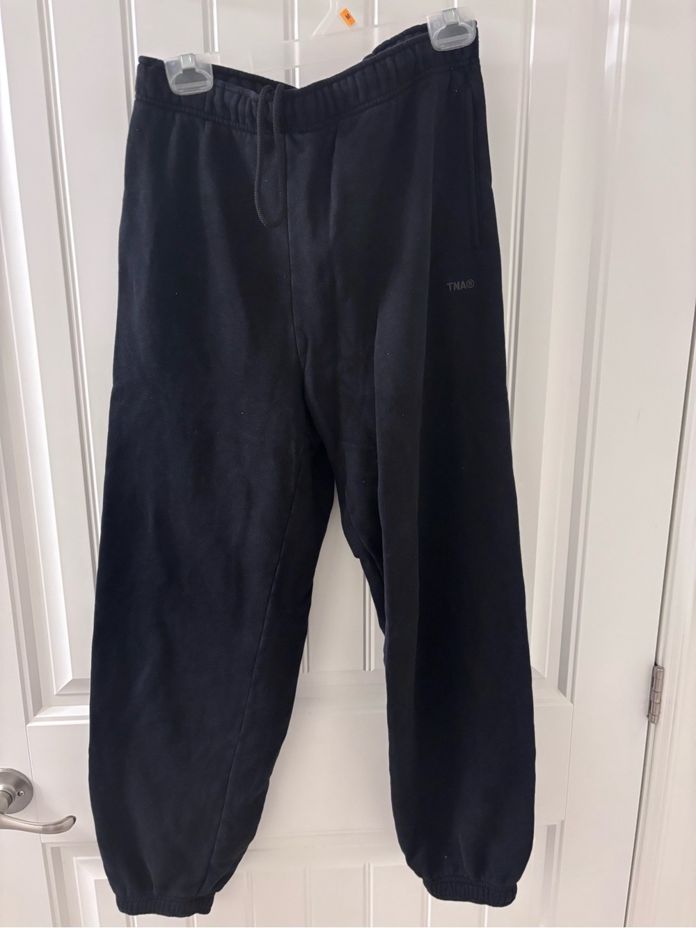 TNA Black SweatFleece Joggers with Elastic Waist